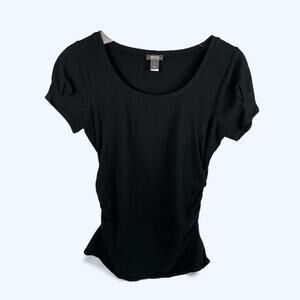 Kenneth Cole Reaction Women's Fitted Stretch Tshirt Black Small